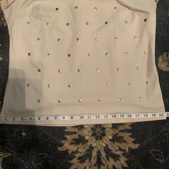 Michael Kors off white top with gold polka dots - Picture 5 of 5